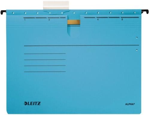 LEITZ ALPHA Hängehefter, A4, kaufmännische Heftung, blau - für den Markt: D / L