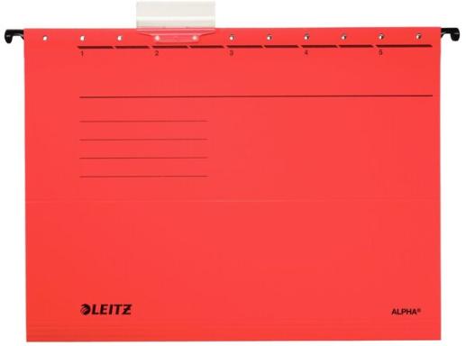 LEITZ ALPHA Hängemappe, A4, seitlich offen, rot - für den Markt: D / L / A / CH