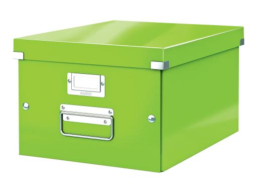 LEITZ Ablagebox Click und Store WOW, DIN A4, grün Hartpappe mit PP-Folie, Aufba