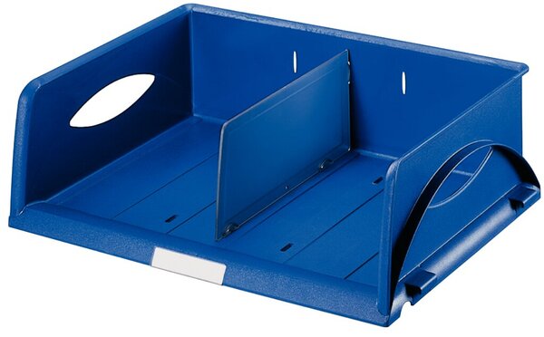 LEITZ Ablagekorb Sorty, DIN A4/C4 quer, blau aus Kunststoff, für Überbreiten bi