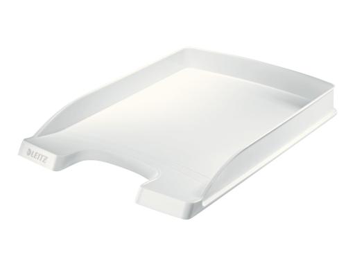 LEITZ Briefablage Plus Flach, DIN A4, Polystyrol, weiß senkrecht oder versetzt 