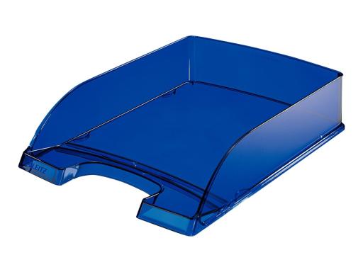 LEITZ Briefablage Plus Transparent, DIN A4, dunkelblau- transparent, aus Polyst