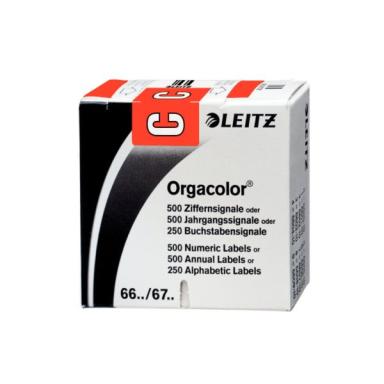 LEITZ Buchstabensignal Orgacolor "C", auf Rolle, rot Maße: (B)30 x (H)23 mm, au
