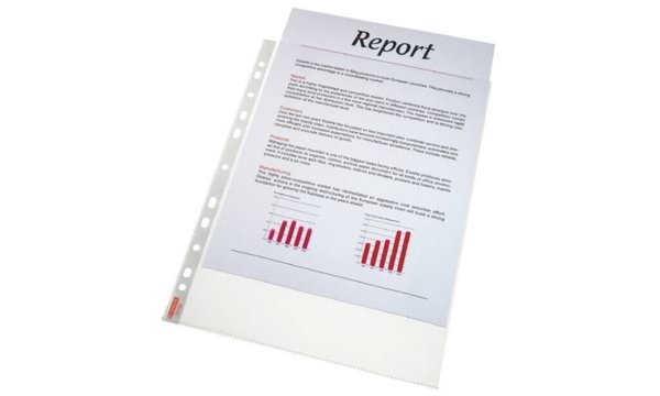 LEITZ Esselte Prospekthülle Standard, DIN A4, PP, glasklar, 0,06mm oben offen, 