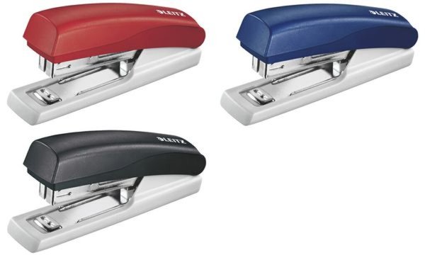 LEITZ Heftgerät Mini 5517, Heftleistung: 10 Blatt, rot Einlegetiefe: 50mm