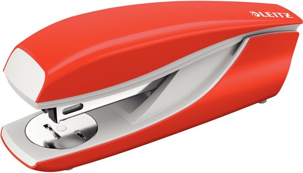 LEITZ Heftgerät Nexxt 5502, Heftleistung: 30 Blatt, hellrot Einlegetiefe: 65 mm