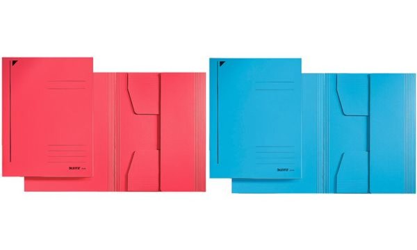 LEITZ Jurismappe, DIN A3, Colorspankarton 320 g-qm, rot 3 vollflächig verklebte