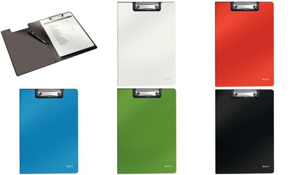 LEITZ Klemmbrett-Mappe Solid, DIN A4, Polyfoam, hellblau innen grau, mit starke