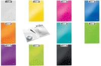 LEITZ Klemmbrett-Mappe WOW, DIN A4, Polyfoam, gelb-metallic Oberflächenstruktur