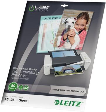 LEITZ Laminierfolie A3 UDT80mic 25