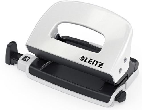 LEITZ Locher Mini Nexxt 5060, perlweiß Stanzleistung: 10 Blatt, Unterteil aus M