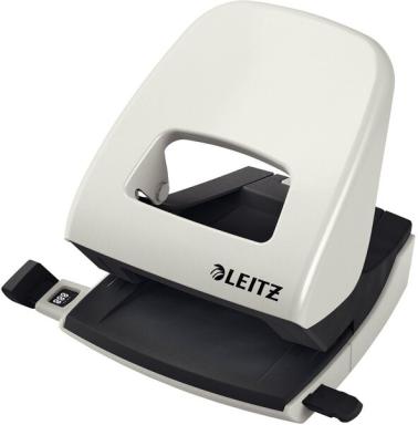 LEITZ Locher Nexxt 5008, Stanzleistung: 30 Blatt, grau aus Metall, mit Anschlag