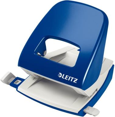 LEITZ Locher Nexxt 5008, Stanzleistung: 30 Blatt, blau aus Metall, mit Anschlag