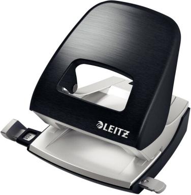 LEITZ Locher Style Nexxt 5008, satin-schwarz Stanzleistung: 30 Blatt, aus Metal