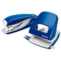 LEITZ Locher und Heftgeräte Set WOW 5095 blau