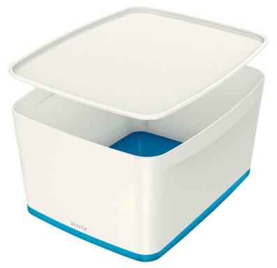 LEITZ MyBox Large with lid 18l White/Blue