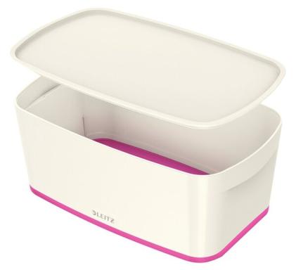 LEITZ MyBox Large with lid 18l White/Pink