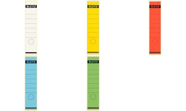 LEITZ Ordnerrücken-Etikett, 61 x 285 mm, lang, breit, gelb passend für LEITZ St
