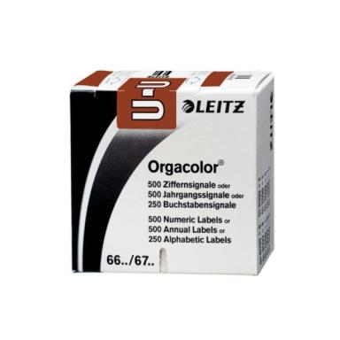 LEITZ Orgacolor - Braun - Abgerundetes Rechteck - 30 x 23 mm - 73 x 73 x 30 mm 