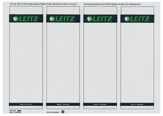 LEITZ PC-beschriftbare Rückenschilder für Qualitäts-Ordner 180° - Standard- und