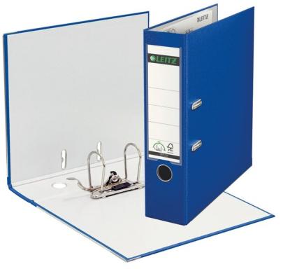LEITZ Plastikordner, 180 Grad, DIN A4, 80 mm, nachtblau farbiger Einband aus Pa