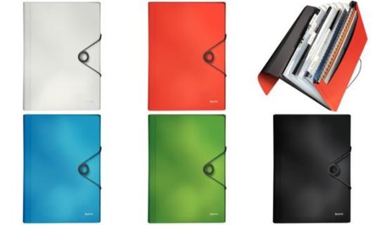 LEITZ Projektmappe Solid, A4, PP, 6 Fächer, hellgrün 5 Fächer mit Beschriftungs