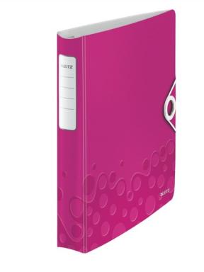 LEITZ Ringbuch Active WOW SoftClick, A4, pink, 4 D-Ring SoftClick-Mechanik, Rüc
