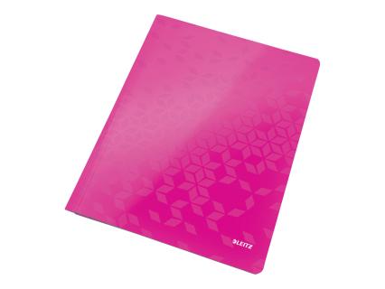 LEITZ Schnellhefter WOW, DIN A4, Karton, pink metallic aus PP-laminiertem Karto