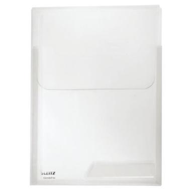 LEITZ Sicht--Prospekthülle CombiFile Maxi, A4, PP, glasklar 0,18 mm, Kombinatio