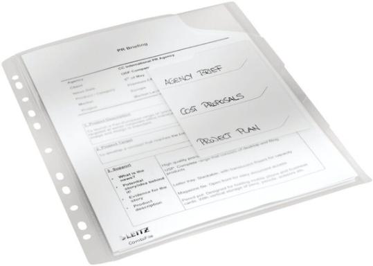 LEITZ Sicht-/Prospekthülle CombiFile, A4, PP, glasklar 0,18 mm, Kombination aus