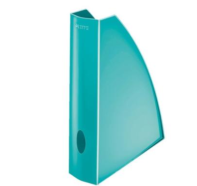 LEITZ Stehsammler WOW, DIN A4, Kunststoff, eisblau Fassungsvermögen: 60 mm, Vor