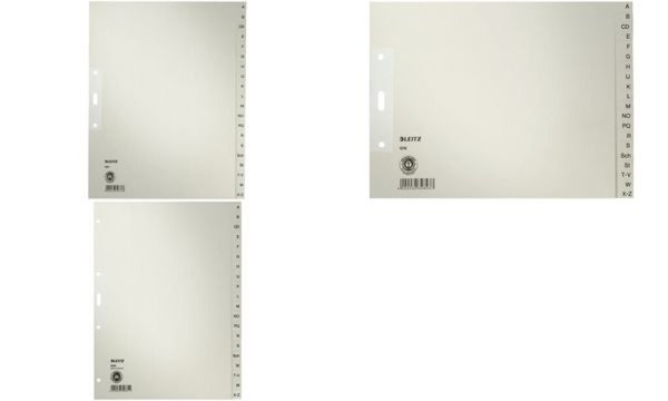 LEITZ Tauenpapier-Register, A-Z, A4 Überbreite, halbe Höhe (80121085)