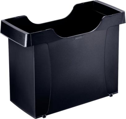 LEITZ Uni Hängemappen-Box Plus, schwarz aus Polystyrol, stapelbar, niedrige Vor