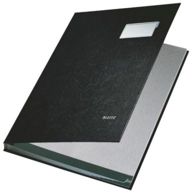 LEITZ Unterschriftenmappe, PP-Überzug, 10 Fächer, schwarz DIN A4, Fächerblock a