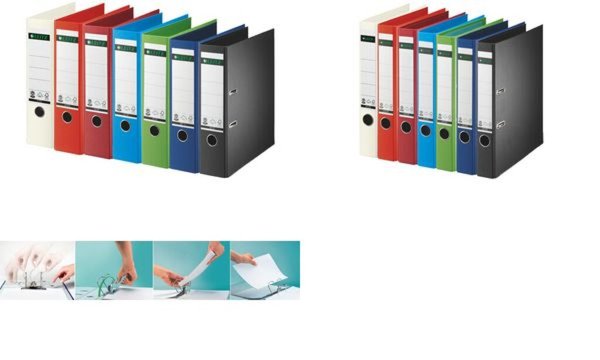 LEITZ Vollpapier-Ordner, 180 Grad, DIN A4, 50 mm, blau Einband aus Hartpappe, f