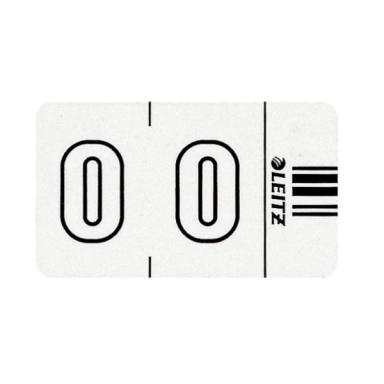 LEITZ Ziffernsignal Orgacolor "0", auf Streifen, weiß Maße: (B)30 x (H)23 mm, a