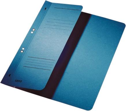 LEITZ Ösenhefter, DIN A4, Manilakarton, blau, kaufmännische Heftung, 250 g/qm, 