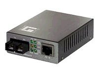 LEVEL ONE PoE Converter 100TX to 100FX-SC Multimode