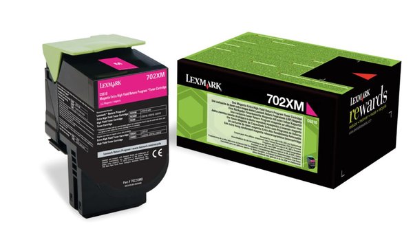 LEXMARK 702XM Besonders hohe Ergiebigkeit Magenta Tonerpatrone LCCP, LRP