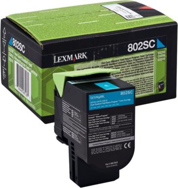LEXMARK 802SC Cyan Tonerpatrone LCCP, LRP