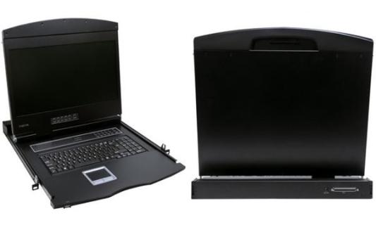 LOGILINK 19" LCD KVM Konsole mit  19" TFT Monitor und Tastatur (DE) 19" LCD KVM