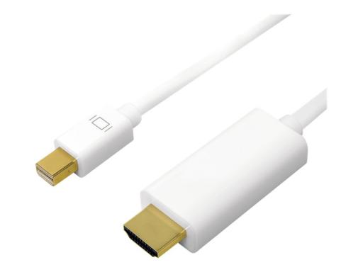 LOGILINK 4K Mini DisplayPort-Kabel DP 1.2 zu HDMI 1.4 1 m