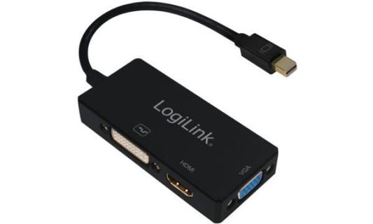 LOGILINK 4K Mini DisplayPort 1.2 zu DVI/HDMI/VGA Adapter