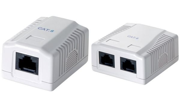 LOGILINK Aufputzdose 54x39x29.5 1x Rj45 UTP Reinweiß