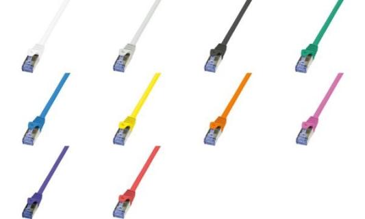 LOGILINK CQ3024S S/FTP Patchkabel Kat.6A PrimeLine rot -   0,50m