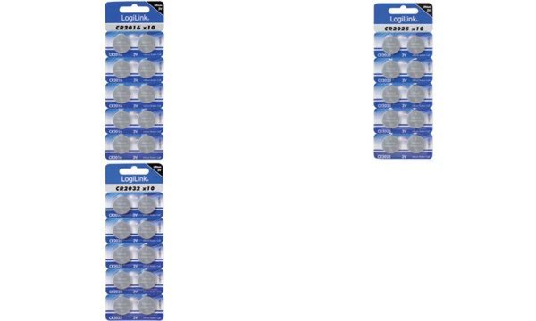 LOGILINK CR2025B10 Ultra Power CR2025 Lithium Knopfzelle 3V, 10er Pack