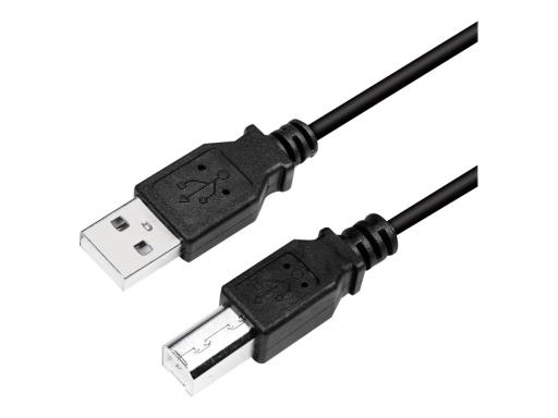 LOGILINK CU0008B USB 2.0 Kabel USB A Stecker / USB B Stecker, schwarz 3m