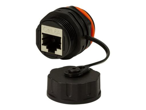 LOGILINK Cat.6A Industrie Schraub-Kupplung 2xRJ45, schwarz