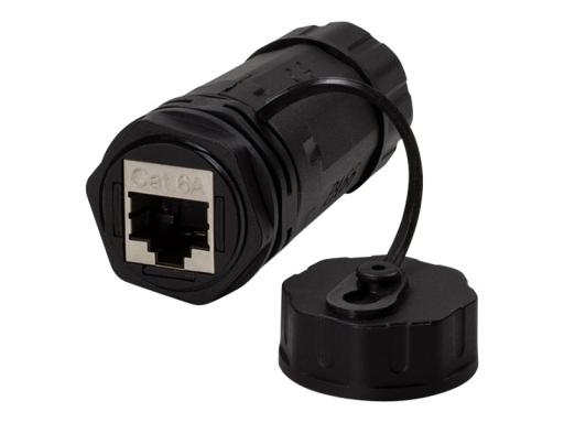 LOGILINK Cat.6A Industrie Schraub-Kupplung 2xRJ45,m.Kabelmuf