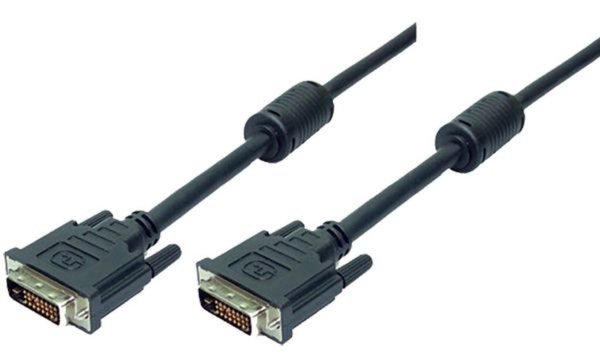 LOGILINK DVI Kabel, 2x Stecker mit Ferritkern, schwarz, 2m